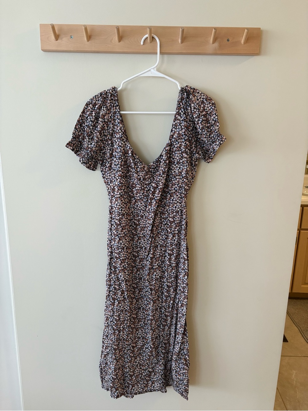 Billabong Love Letters Dress Floral V-Neck Midi